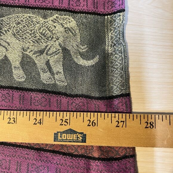 Scarves Pashmina Elephants Cashmere Scarf Shawl Wrap 72” Boho Festival Hippie - Picture 4 of 8